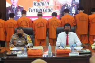 Polres Sumedang polda Jabar, Gelar Konferensi Pers Tindak Pindana Penyalahgunaan Narkotika